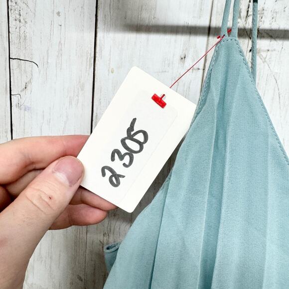 Asos Dress Women Size 4 Pleated Sleeveless Crop Top Midi Crossback Elegant Glam - Picture 3 of 6